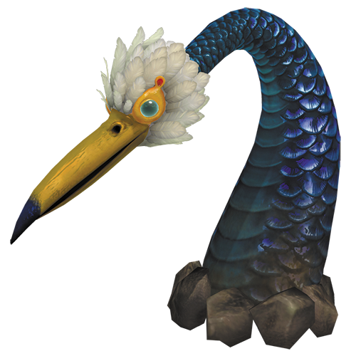 The Burrowing Snagret, a combination of a bird and a snake from the Pikmin series