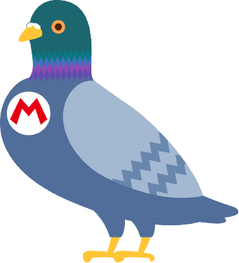 Yamamura the pigeon from Super Mario Maker